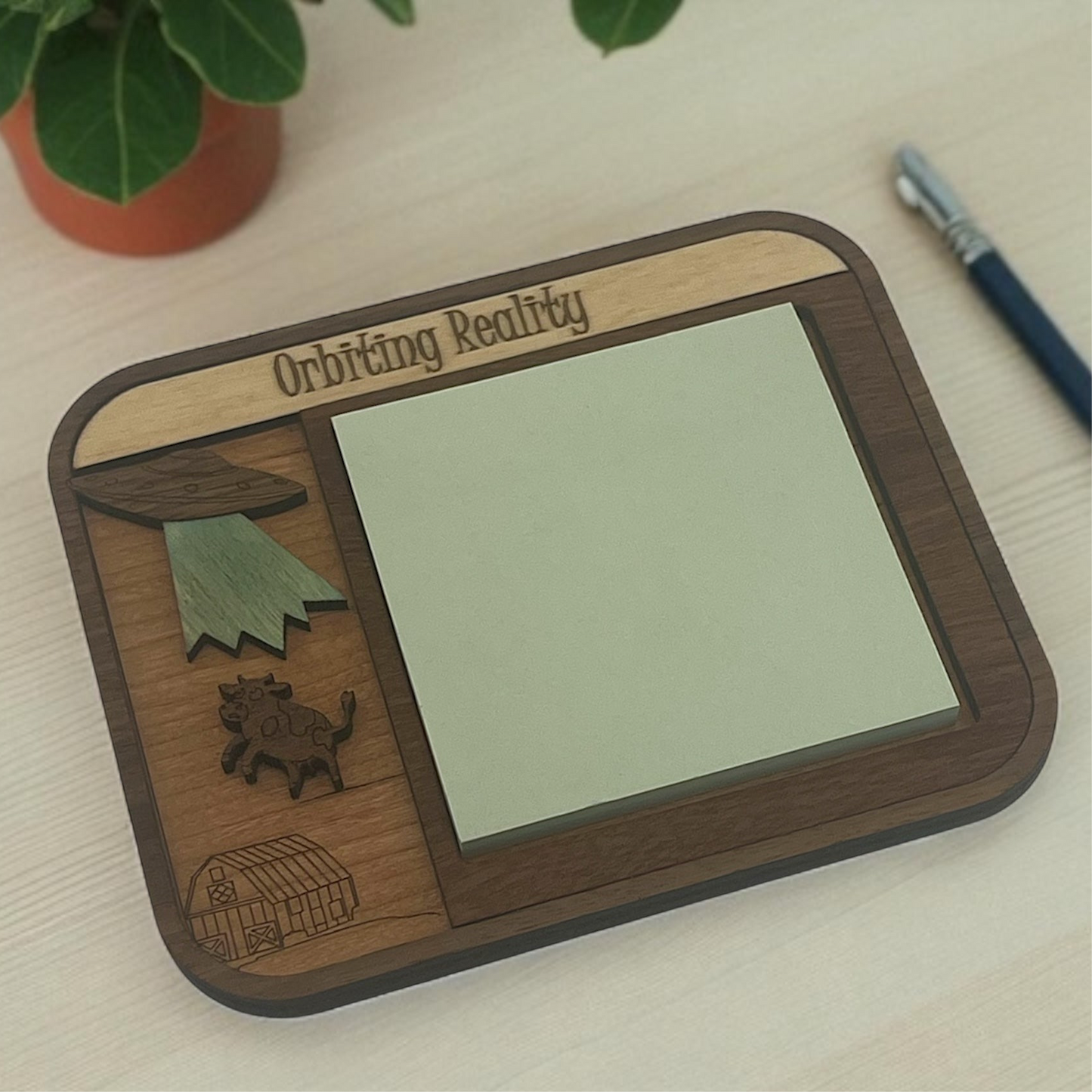 Orbiting Reality Notepad Holder