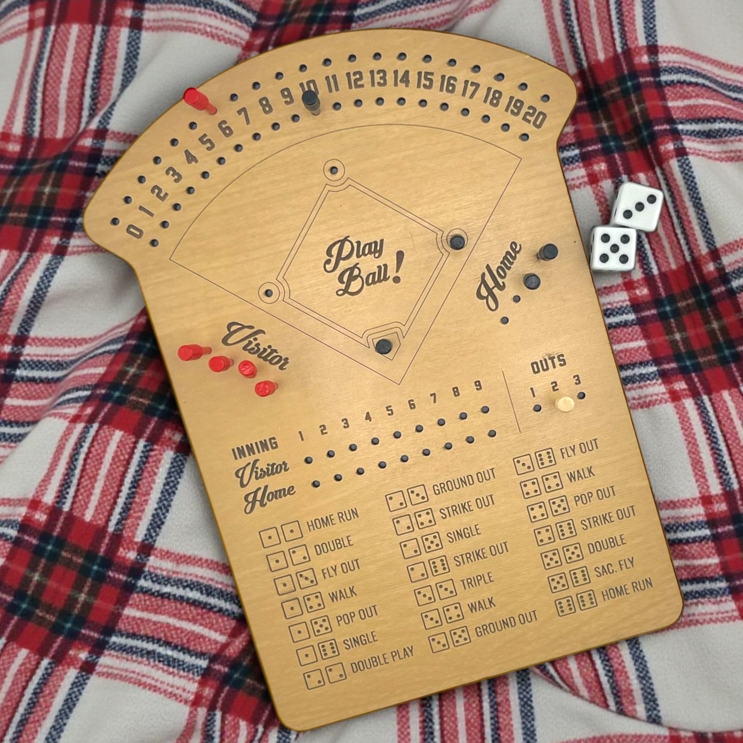 Dice Baseball Game Board