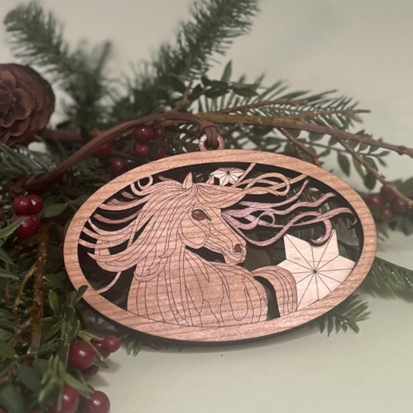 Windswept Horse Ornament