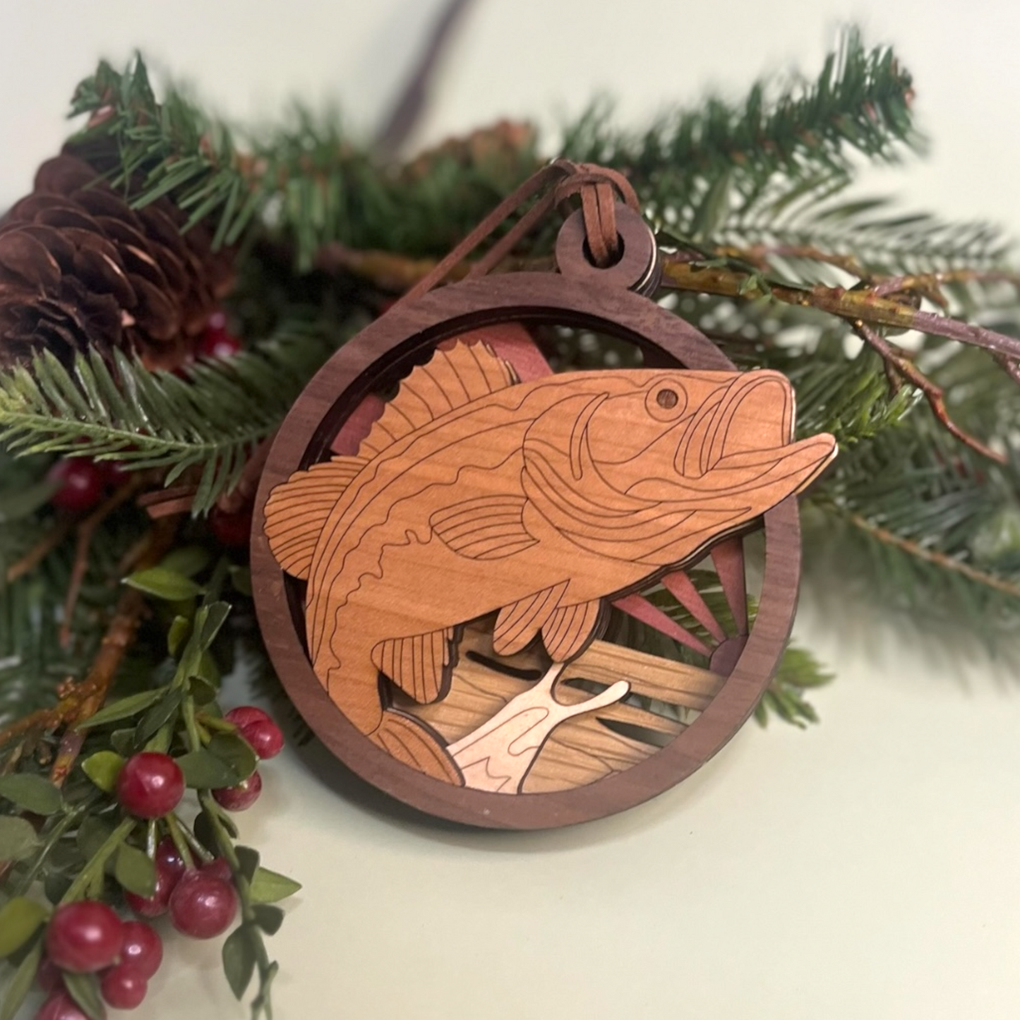 Bass Fishing Ornament