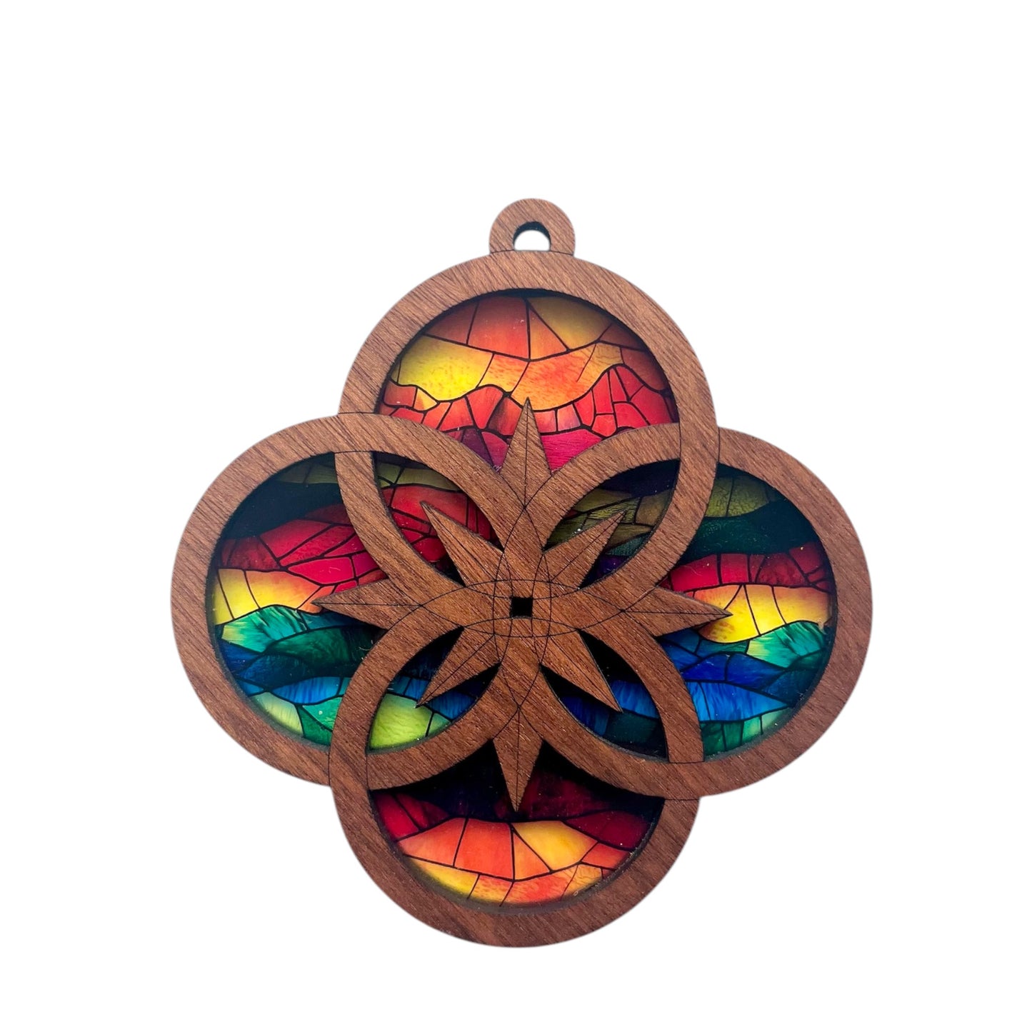 Interlocking Rings Sun Catcher