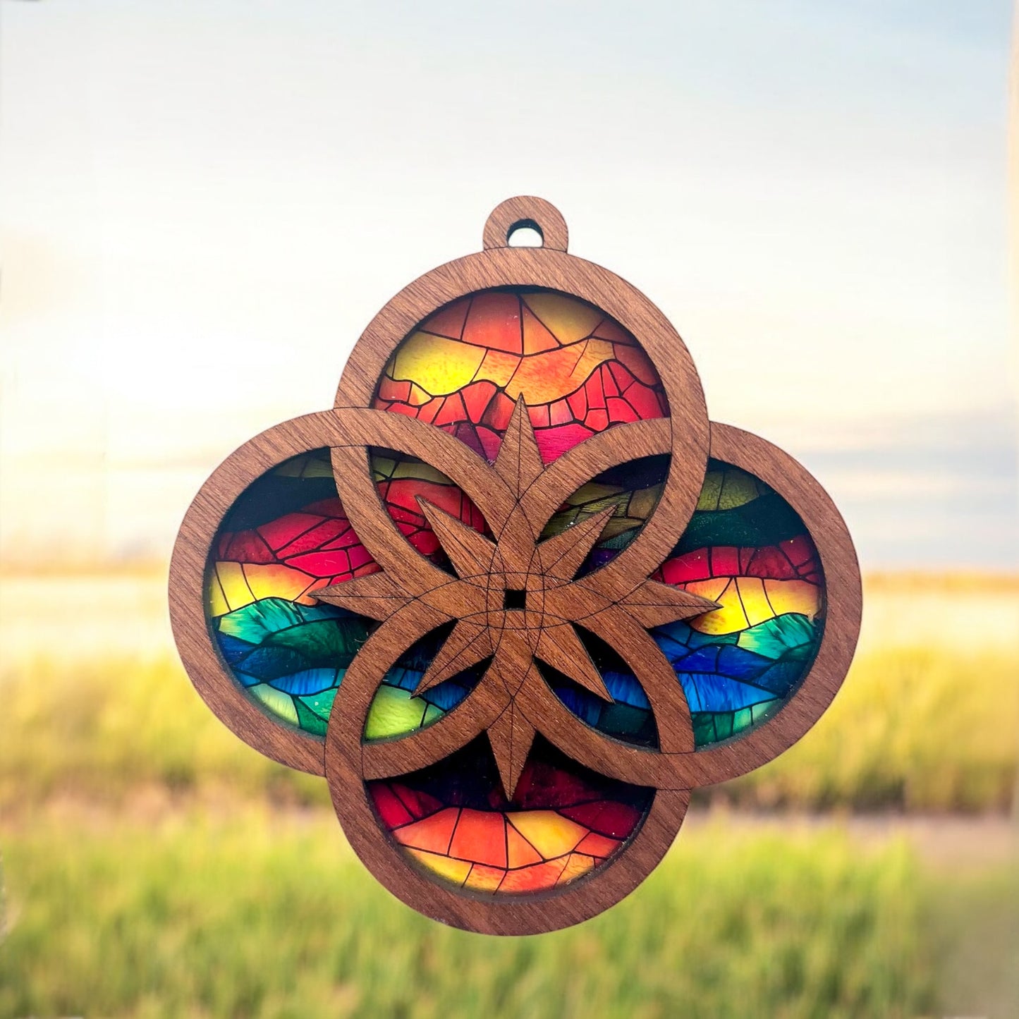 Interlocking Rings Sun Catcher