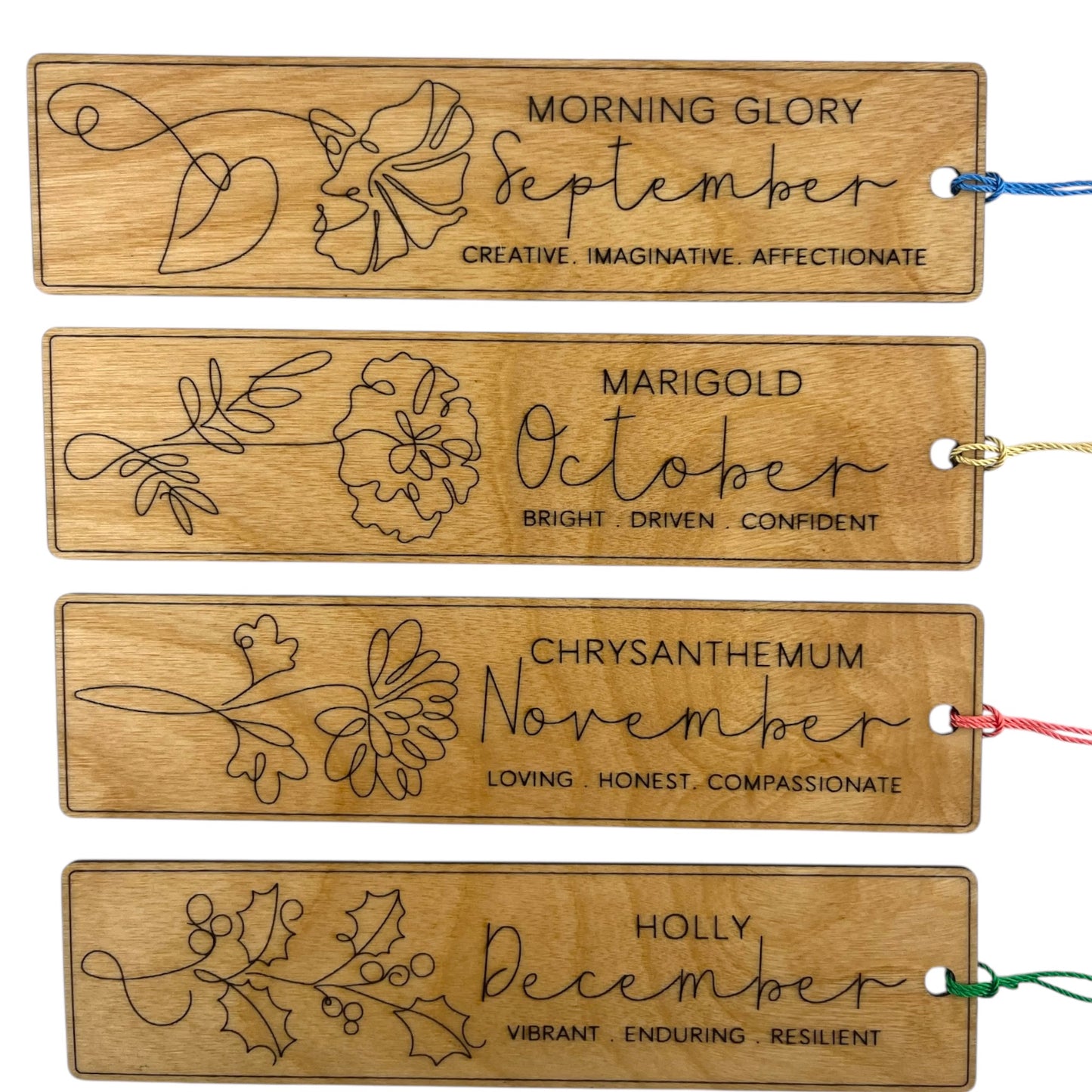 Birth Flower Bookmarks