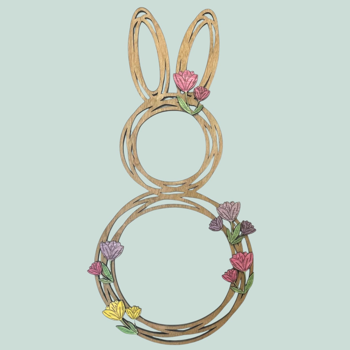 Floral Bunny Wreath