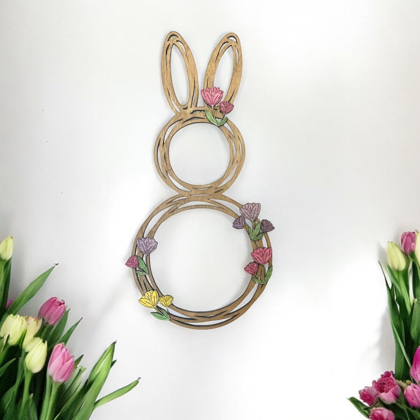 Floral Bunny Wreath