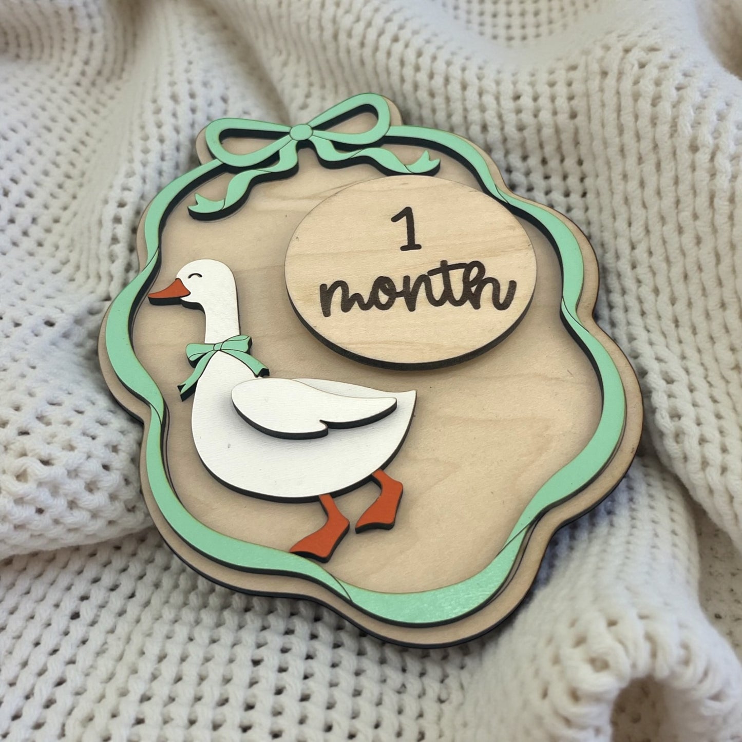 Baby Goose Month Milestone Markers