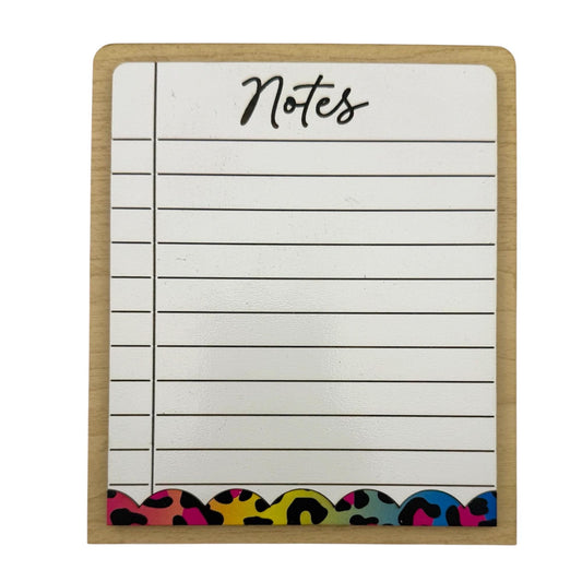 Colorful Leopard Print Accent Dry Erase Note Board