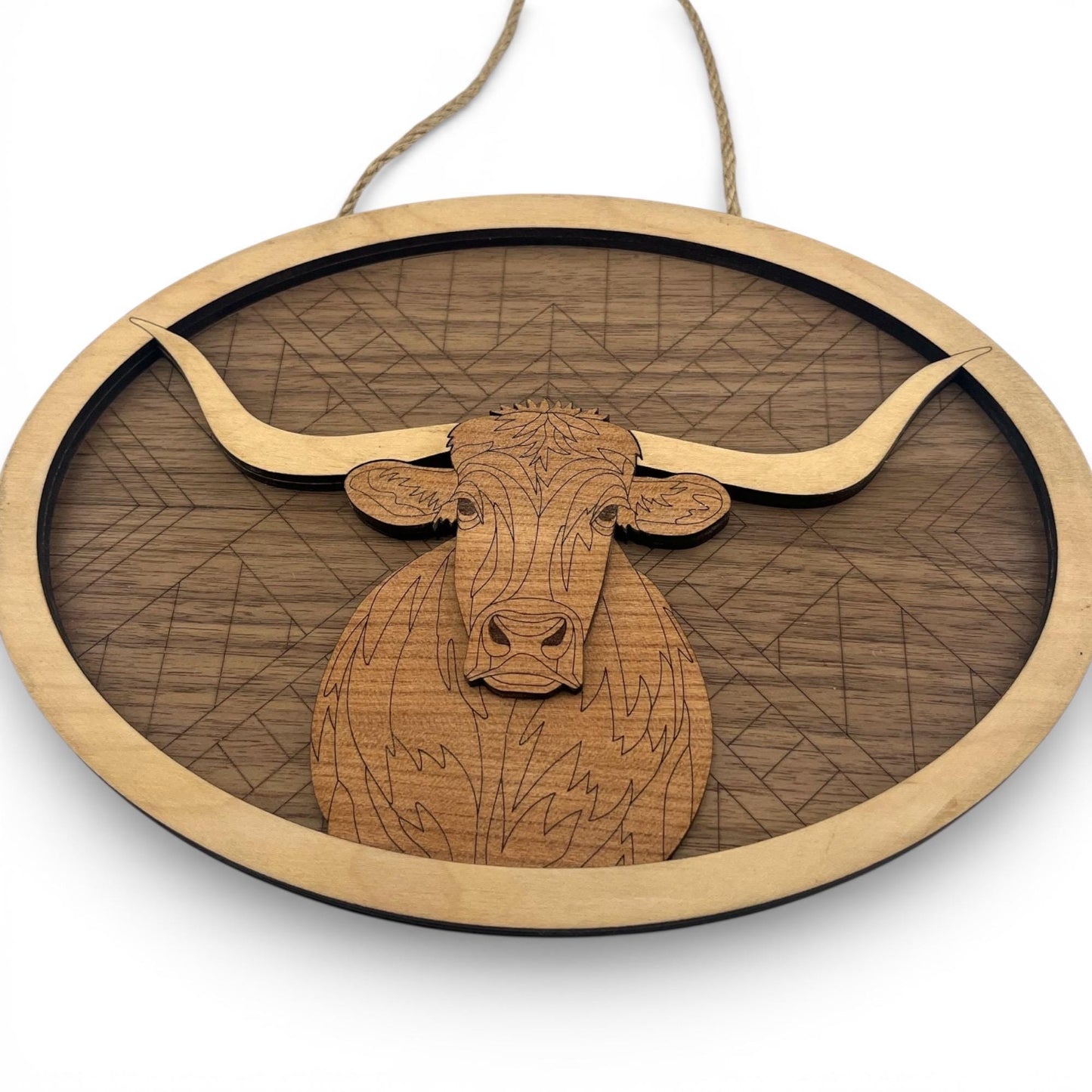 Longhorn Steer Wood Wall Art | Farmhouse Style