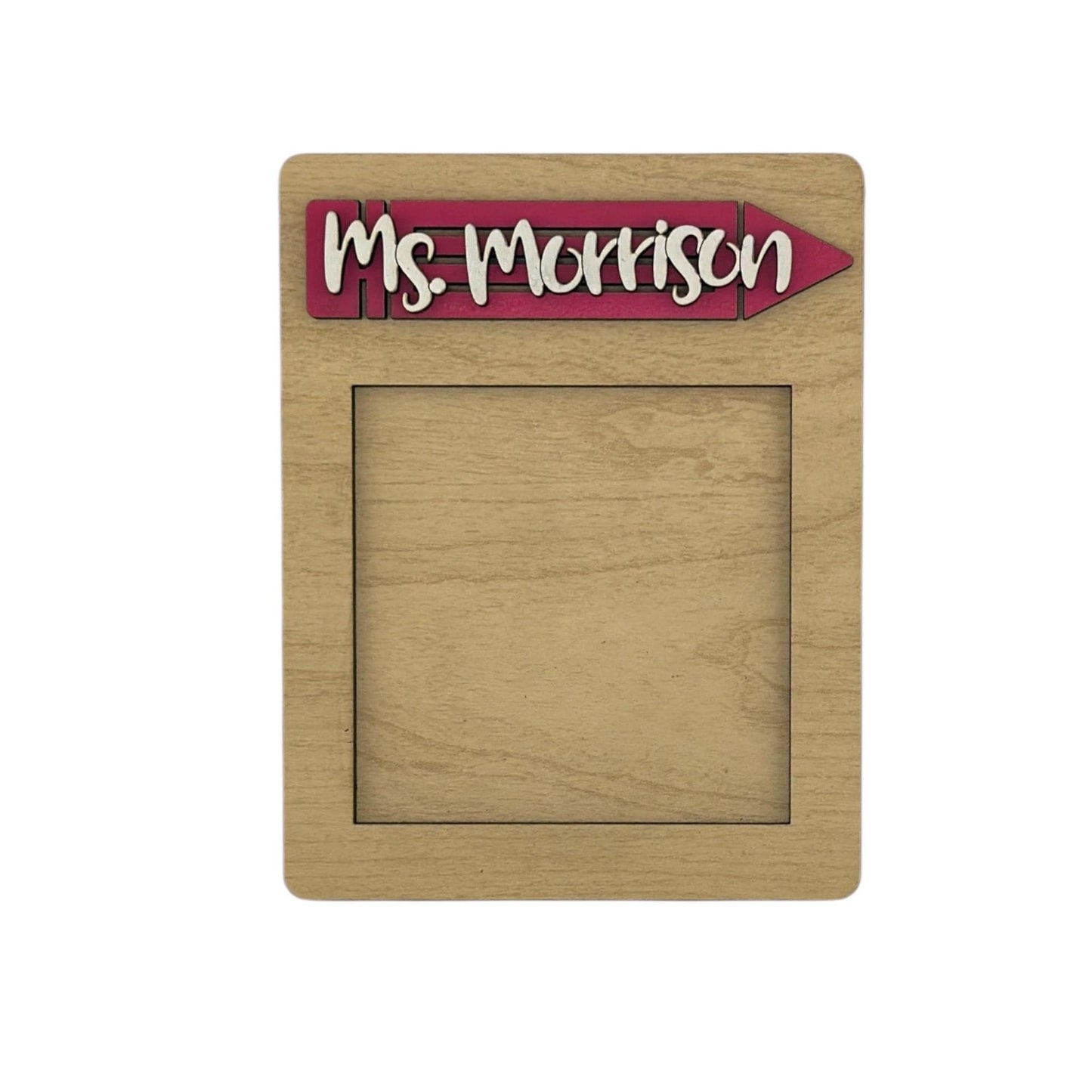 Personalized Teacher Pencil Sticky Note Pad Holder