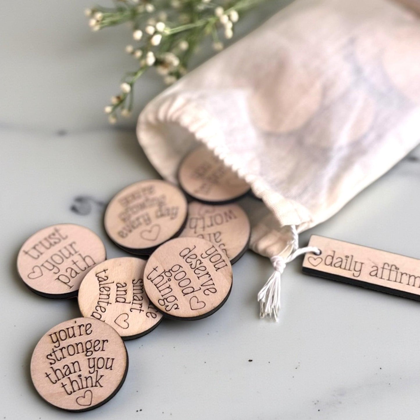 Daily Affirmation Tokens | Motivational Gift