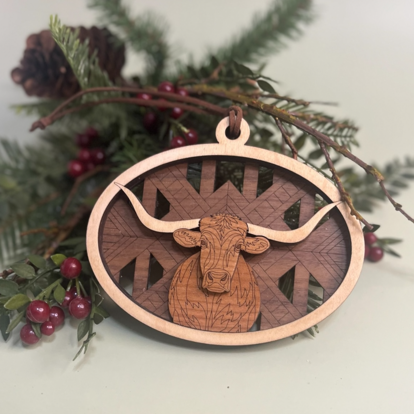 Longhorn Steer Ornament