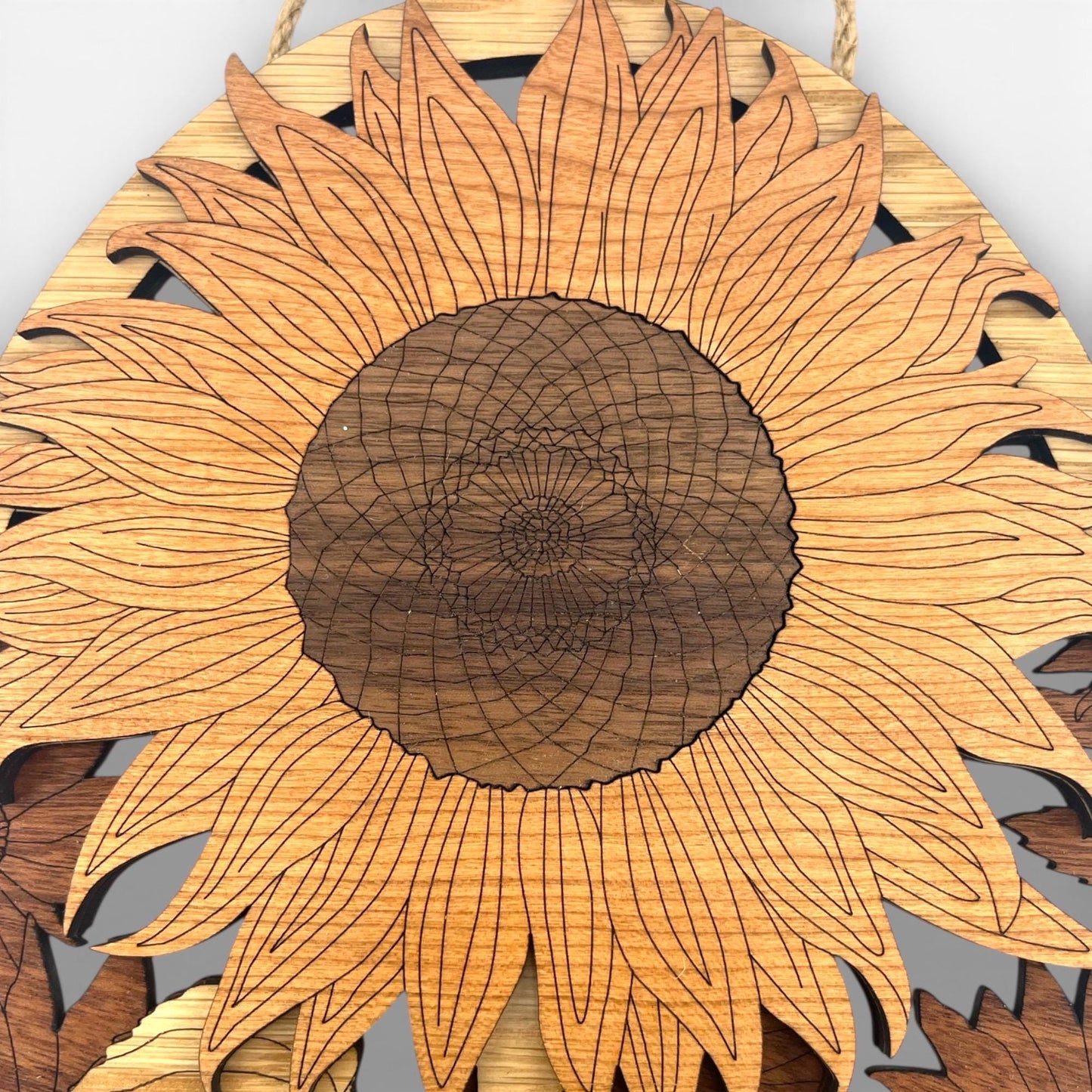 Oval Sunflower Wood Wall Art | Farmhouse Style Decor