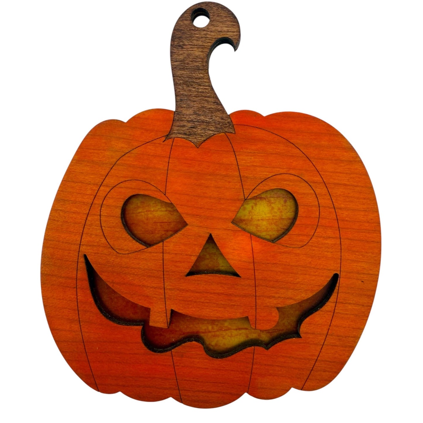 Jack O Lantern Sun Catcher | Pumpkin Halloween Window Hanging