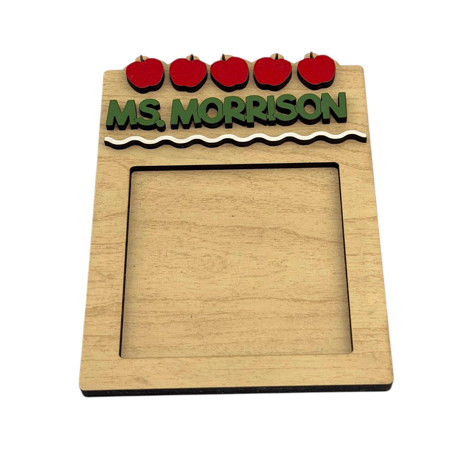 Personalized Teacher Apple Sticky Note Pad Holder