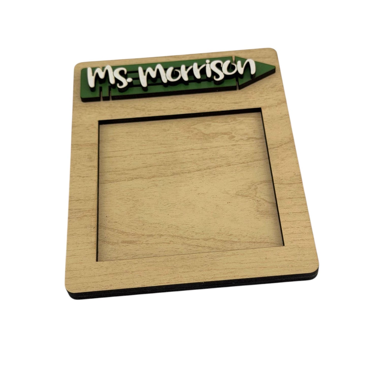 Personalized Teacher Pencil Sticky Note Pad Holder