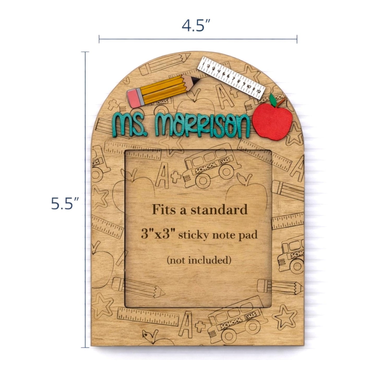 Personalized Teacher Sticky Notepad Holder