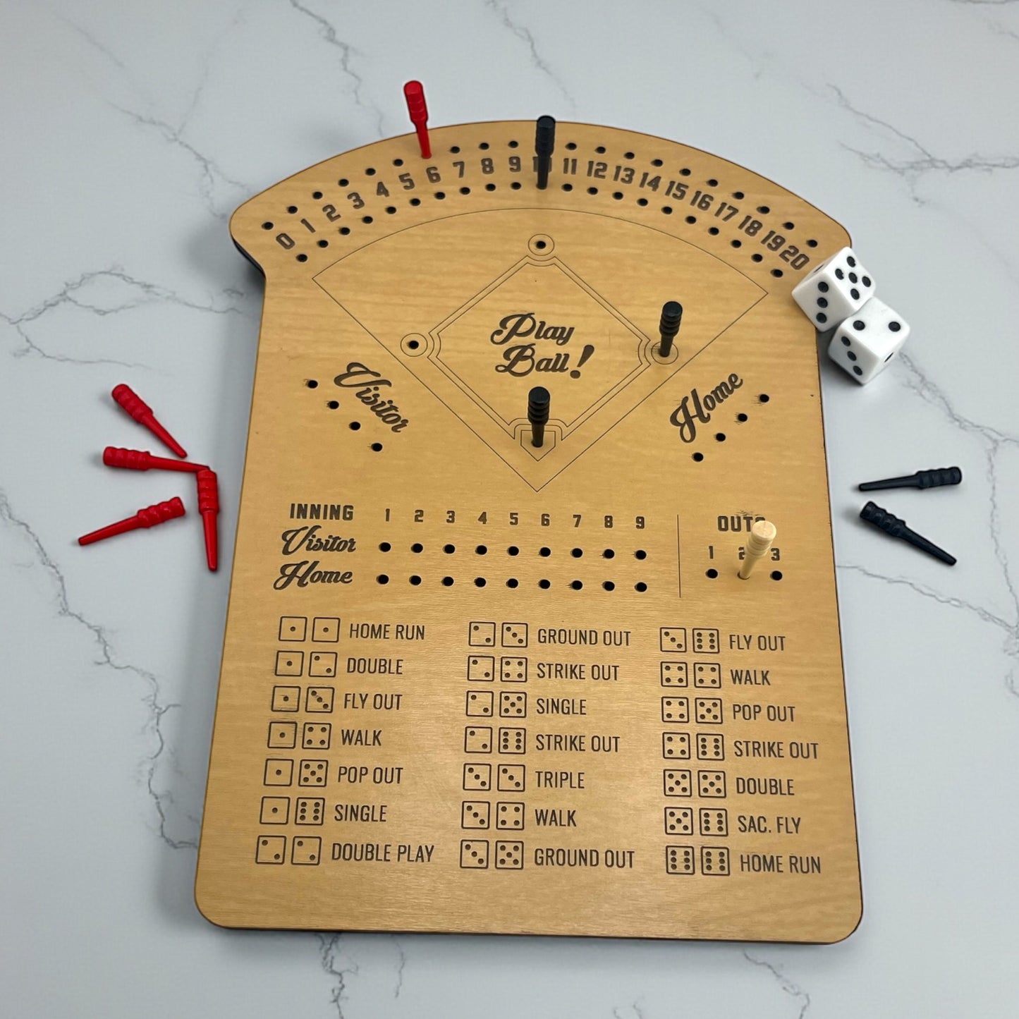 Dice Baseball Game Board