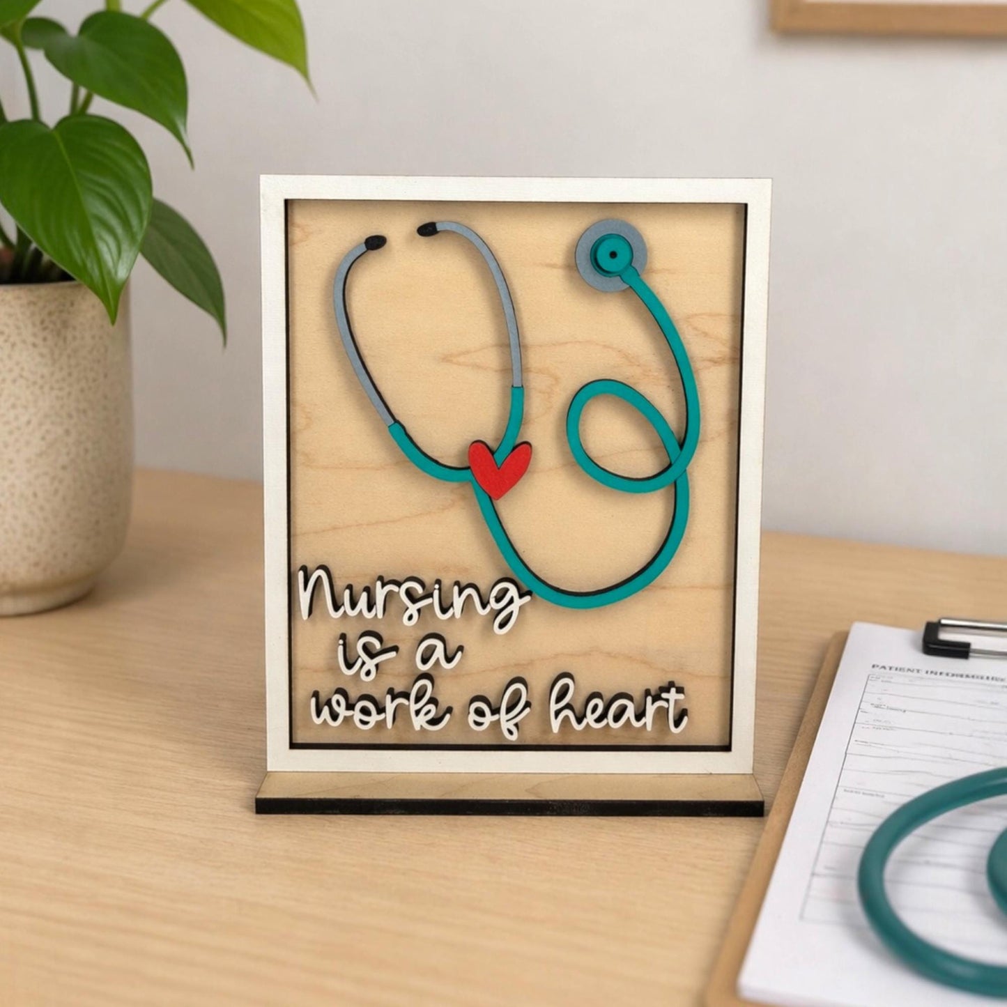 Handmade Nurse Appreciation Desk Sign