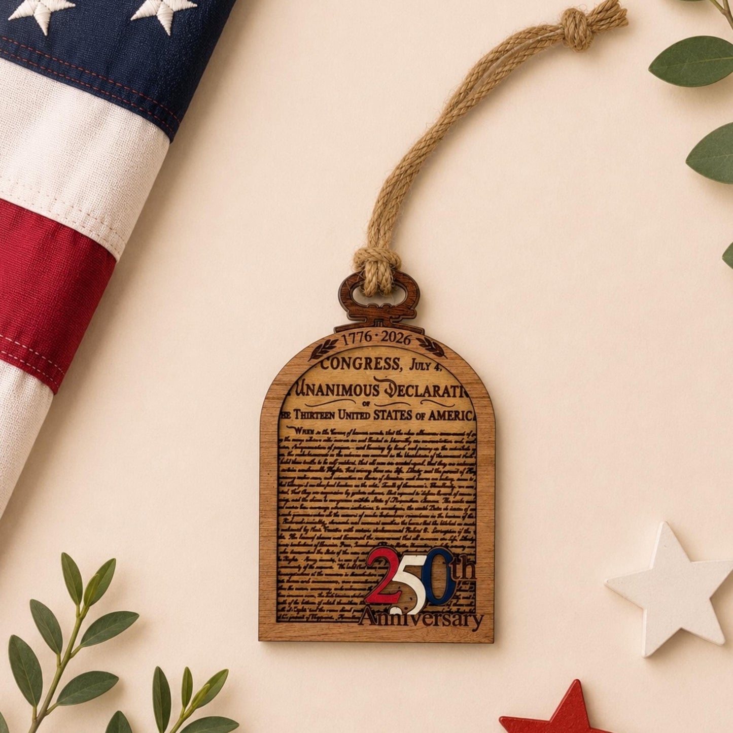 America 250 Declaration of Independence Ornament