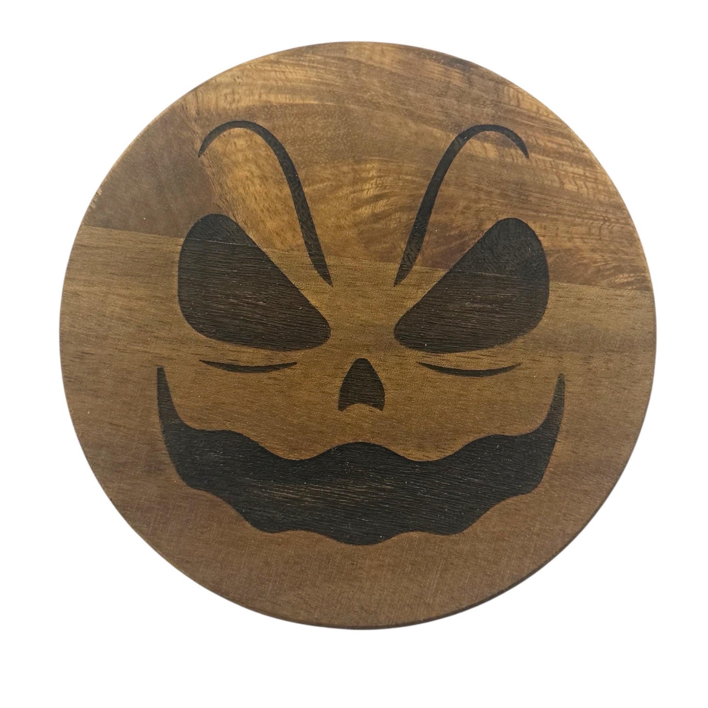 Set of 4 Wood Jack-O’-Lantern Coasters | Spooky Decor