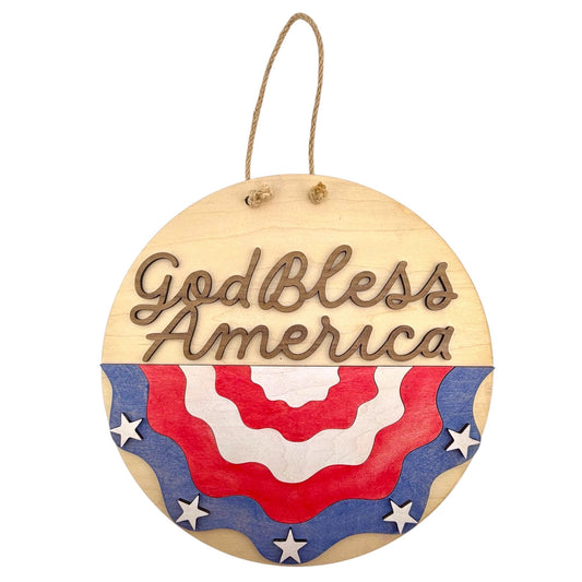 God Bless America Patriotic Wall Art