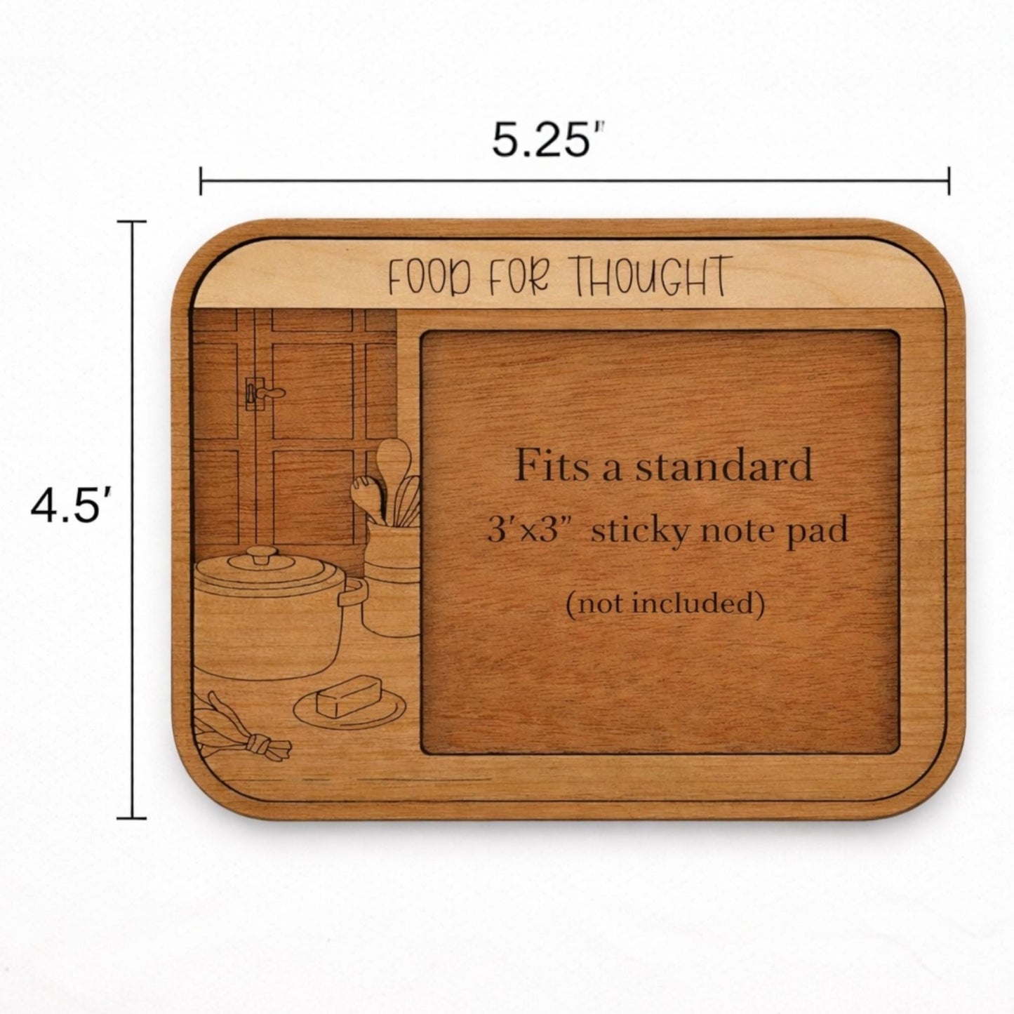 Kitchen Themed Sticky Note Pad Holder