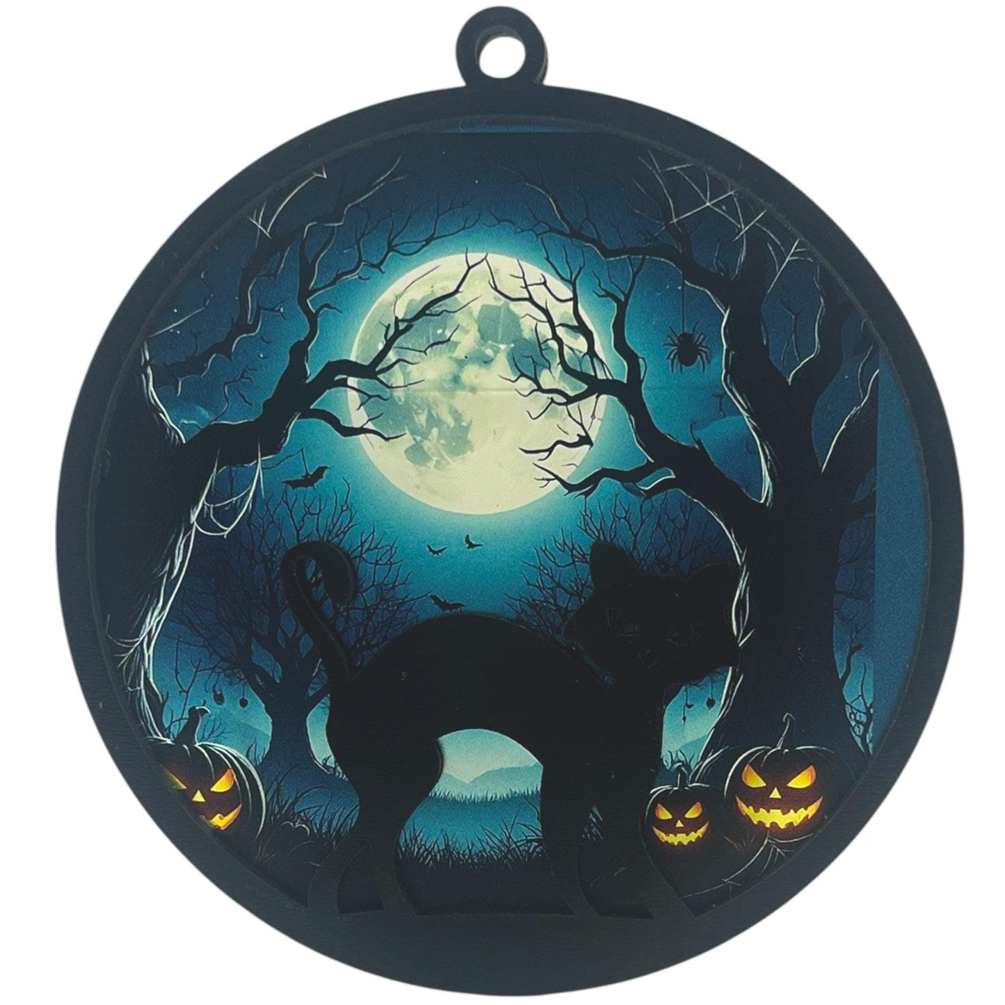 Black Cat Halloween Sun Catcher | Spooky Cat Decor