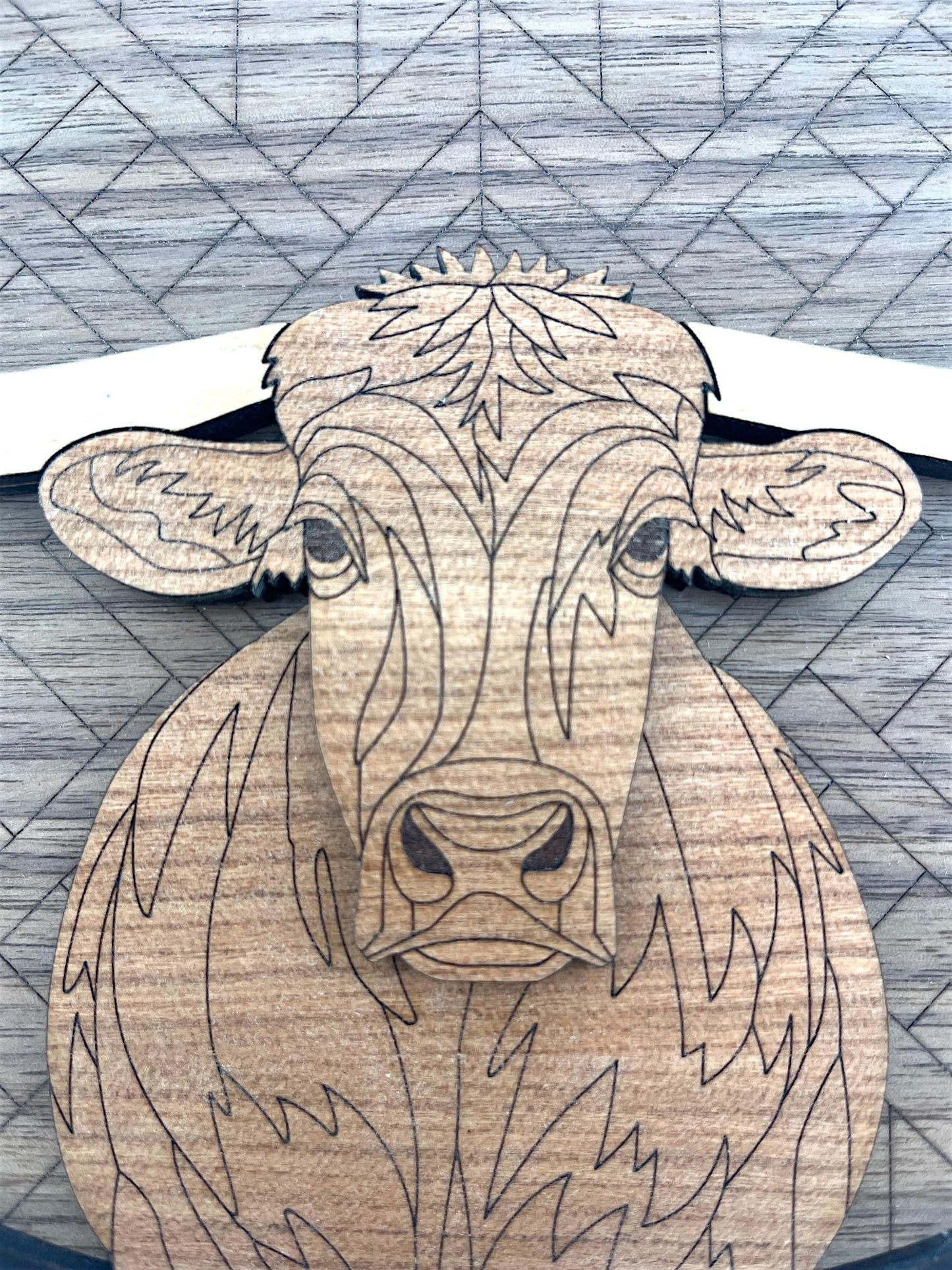 Longhorn Steer Wood Wall Art | Farmhouse Style
