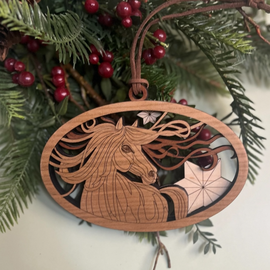 Windswept Horse Ornament