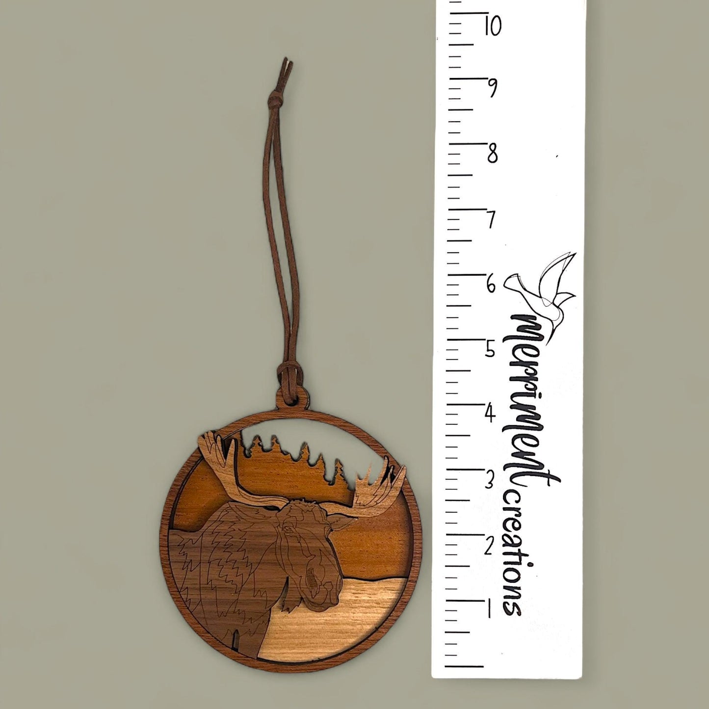 Wooden Moose Ornament – Rustic Woodland Christmas Decor | Cabin Holiday Ornament | Handcrafted Nature Lover Gift