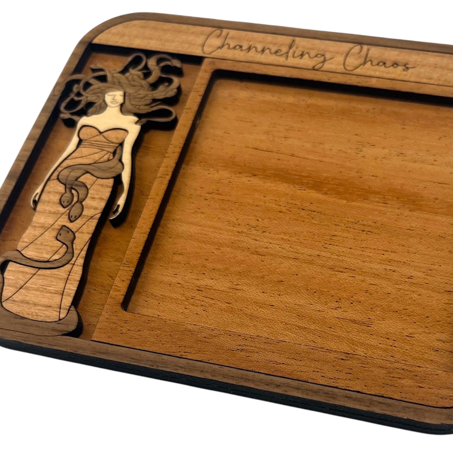 Medusa Sticky Note Holder | Laser Cut Wood Mythology Desk Decor