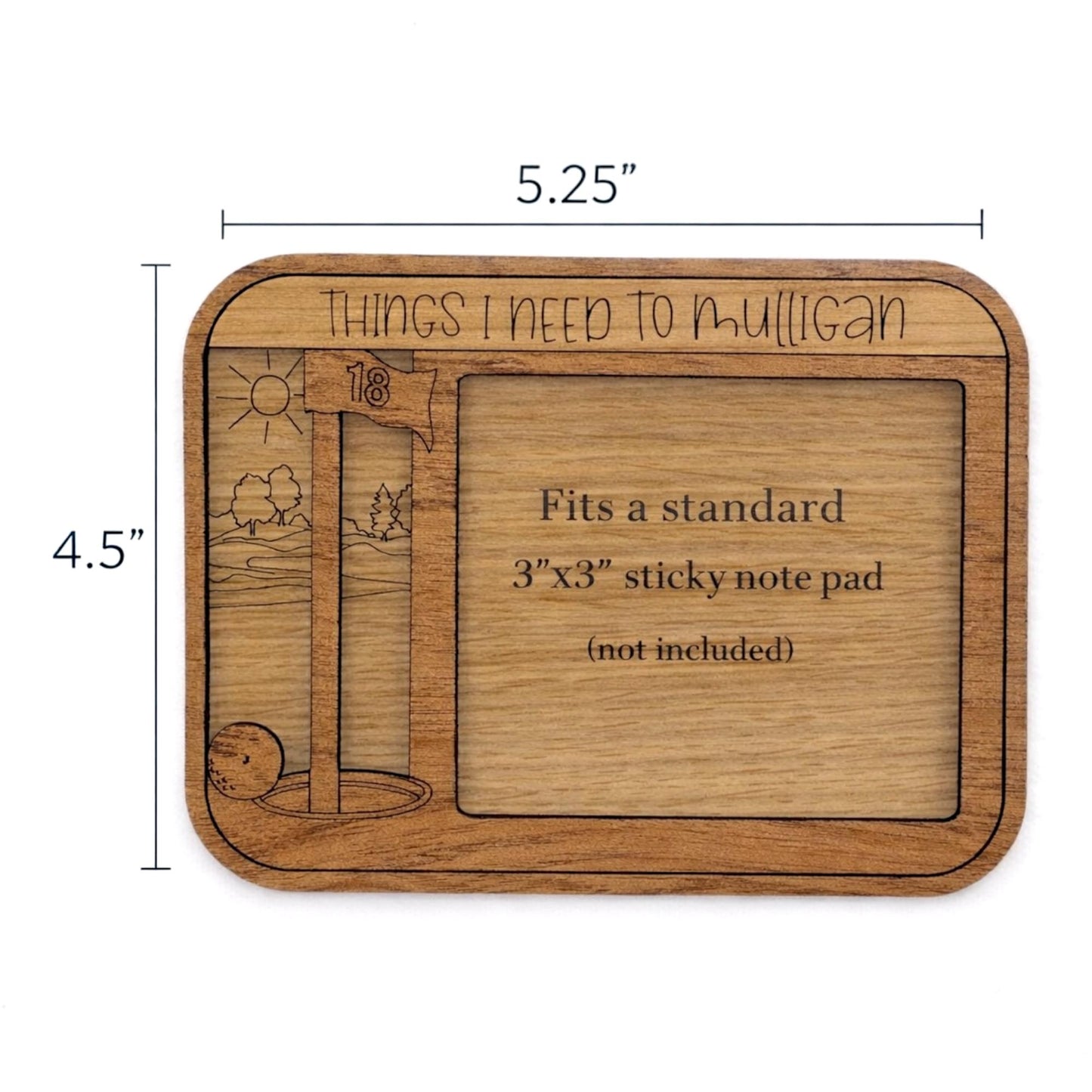 Golf Themed Sticky Note Pad Holder