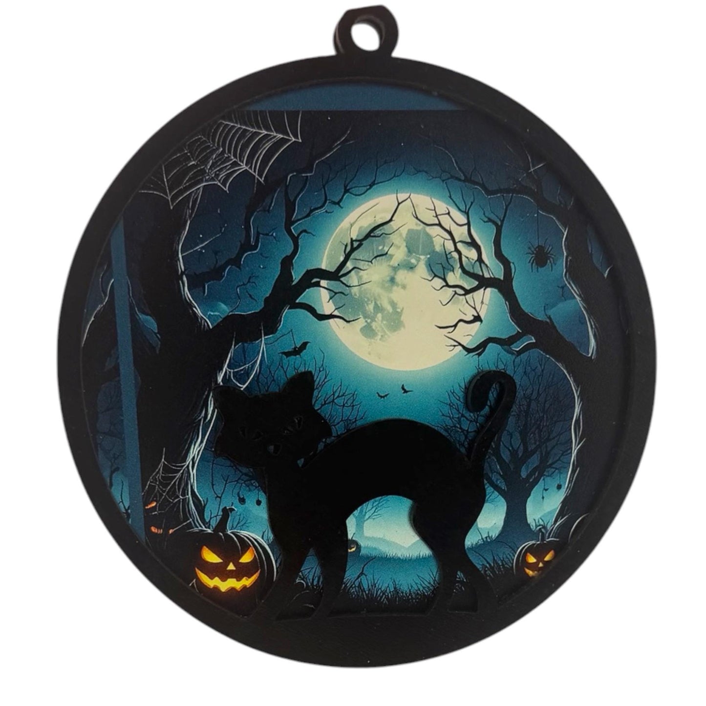 Black Cat Halloween Sun Catcher | Spooky Cat Decor