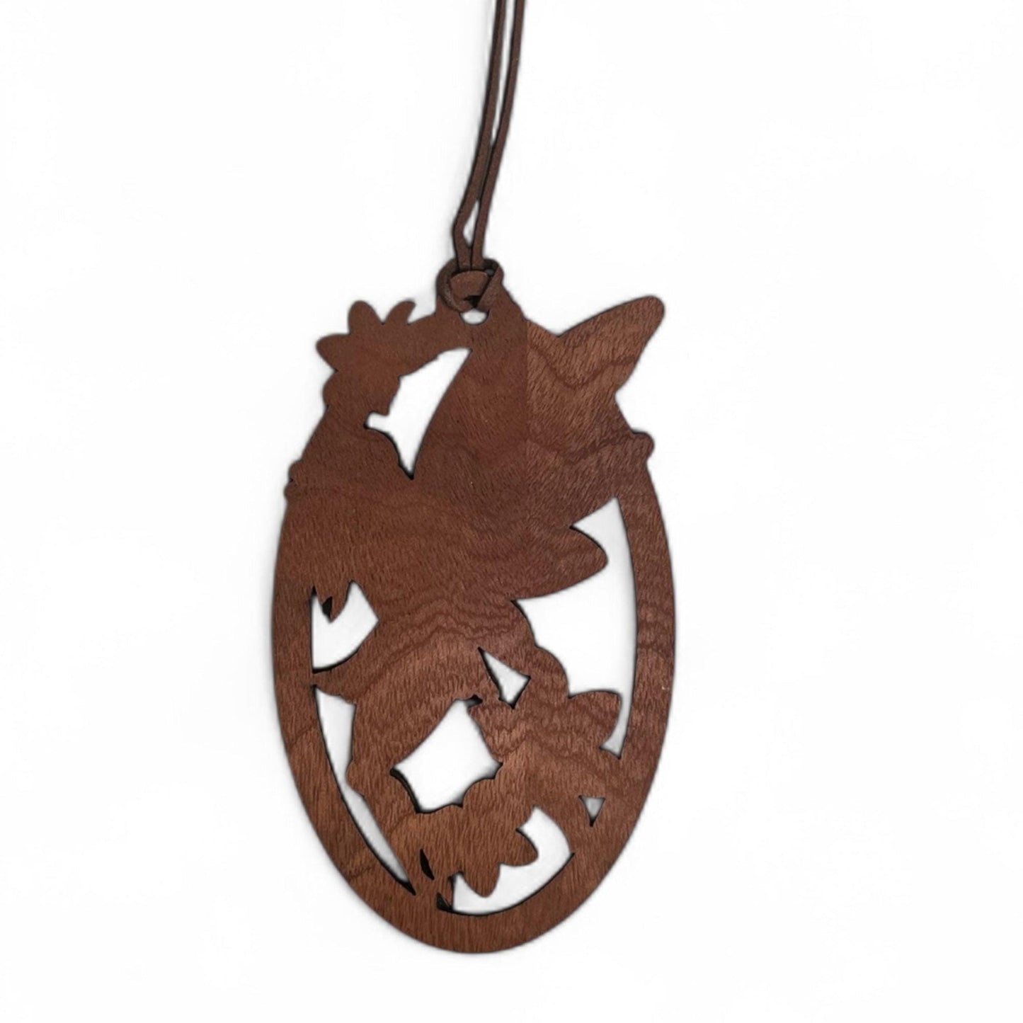 Woodland Fairy Christmas Ornament – Handcrafted Plywood Layered Decor