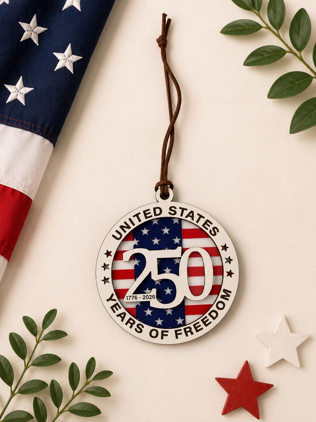 America 250 Stars and Stripes Ornament