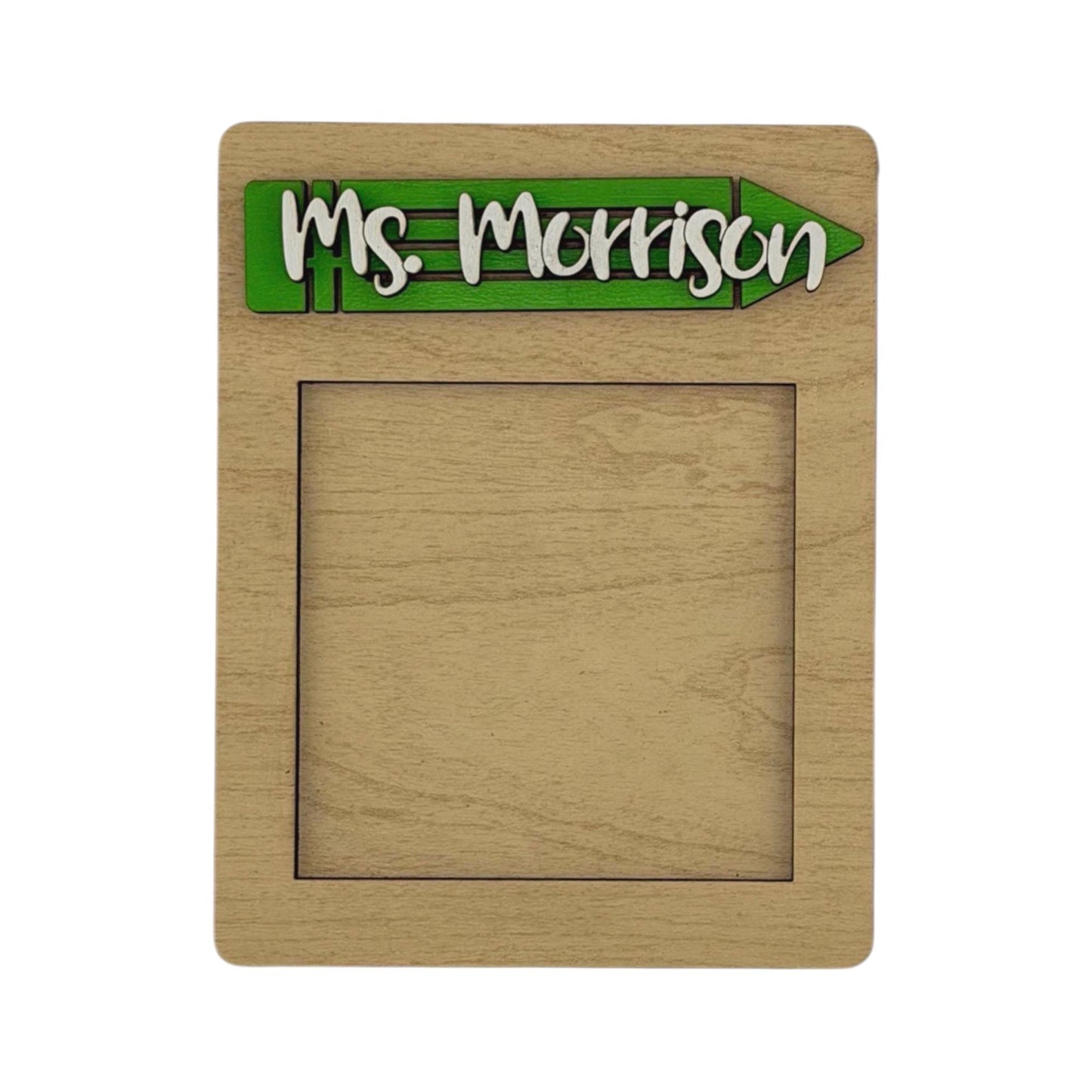 Personalized Teacher Pencil Sticky Note Pad Holder