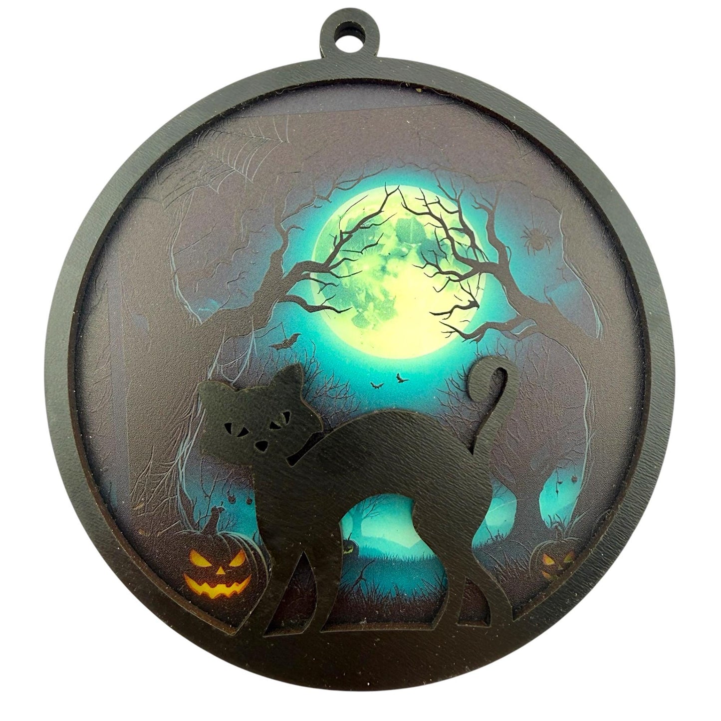 Black Cat Halloween Sun Catcher | Spooky Cat Decor
