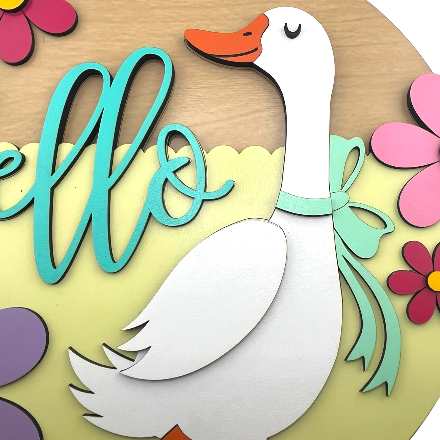Spring Goose Door Hanger