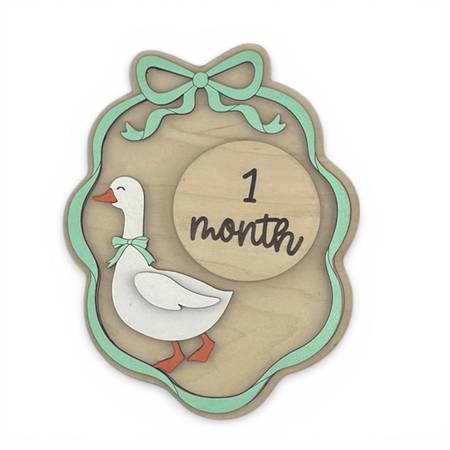 Silly Goose Baby Month Milestone Signs