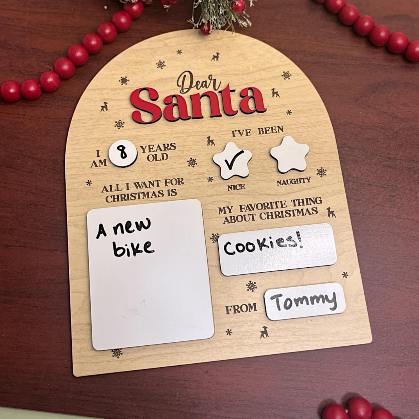 Reusable Dear Santa Letter Board • Christmas Wish List Tradition