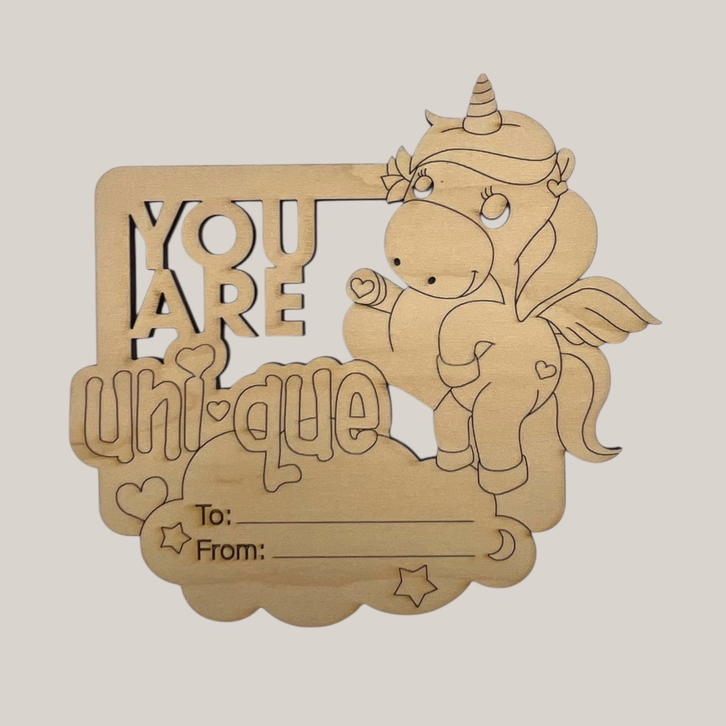 Color Your Own Unicorn Valentines