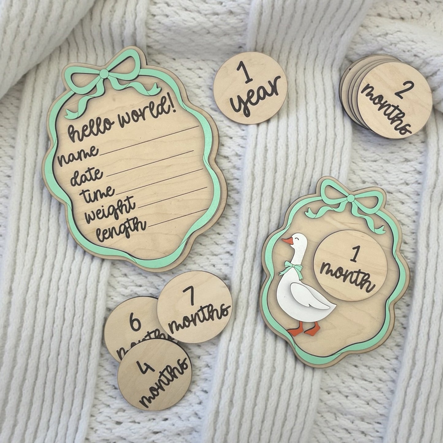 Baby Goose Month Milestone Markers