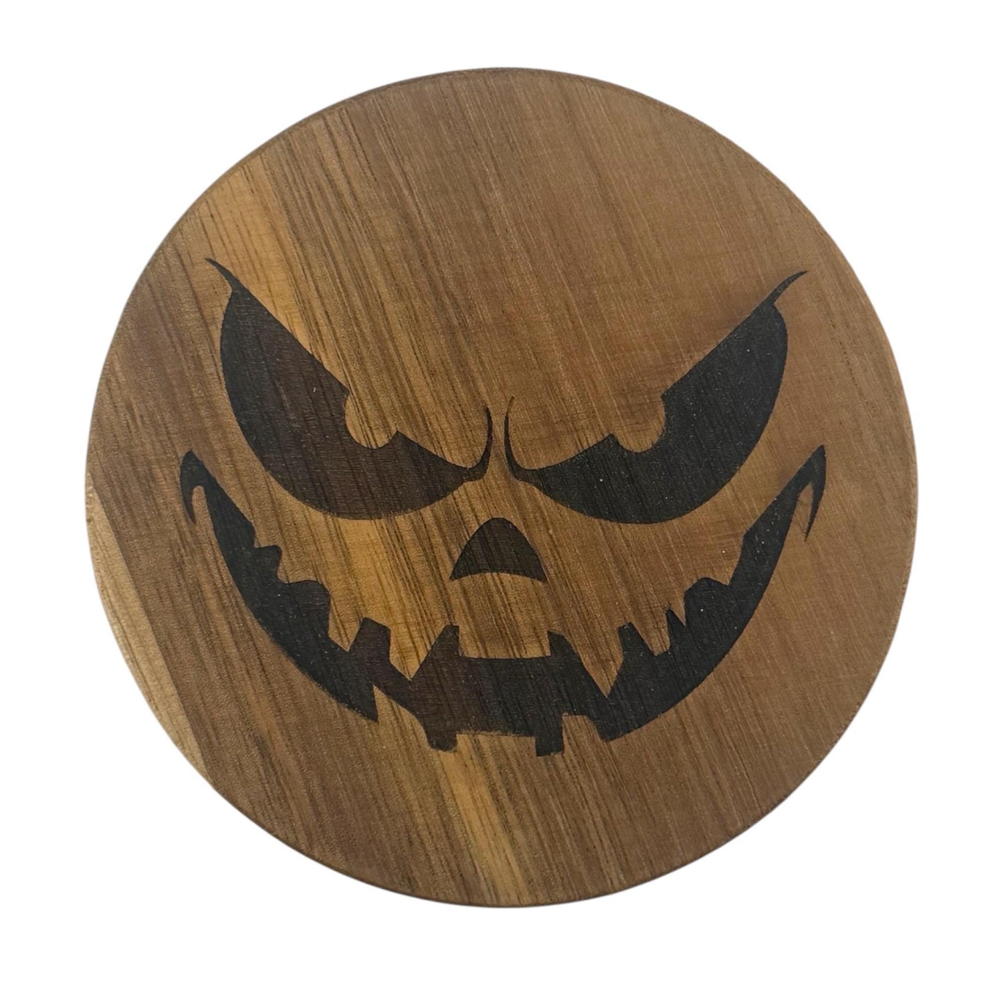 Set of 4 Wood Jack-O’-Lantern Coasters | Spooky Decor