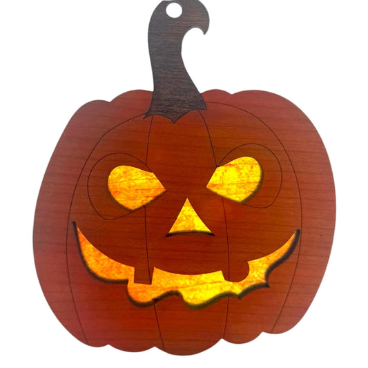 Jack O Lantern Sun Catcher | Pumpkin Halloween Window Hanging