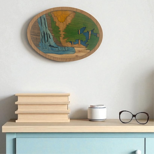Tranquil Waterfall Plaque