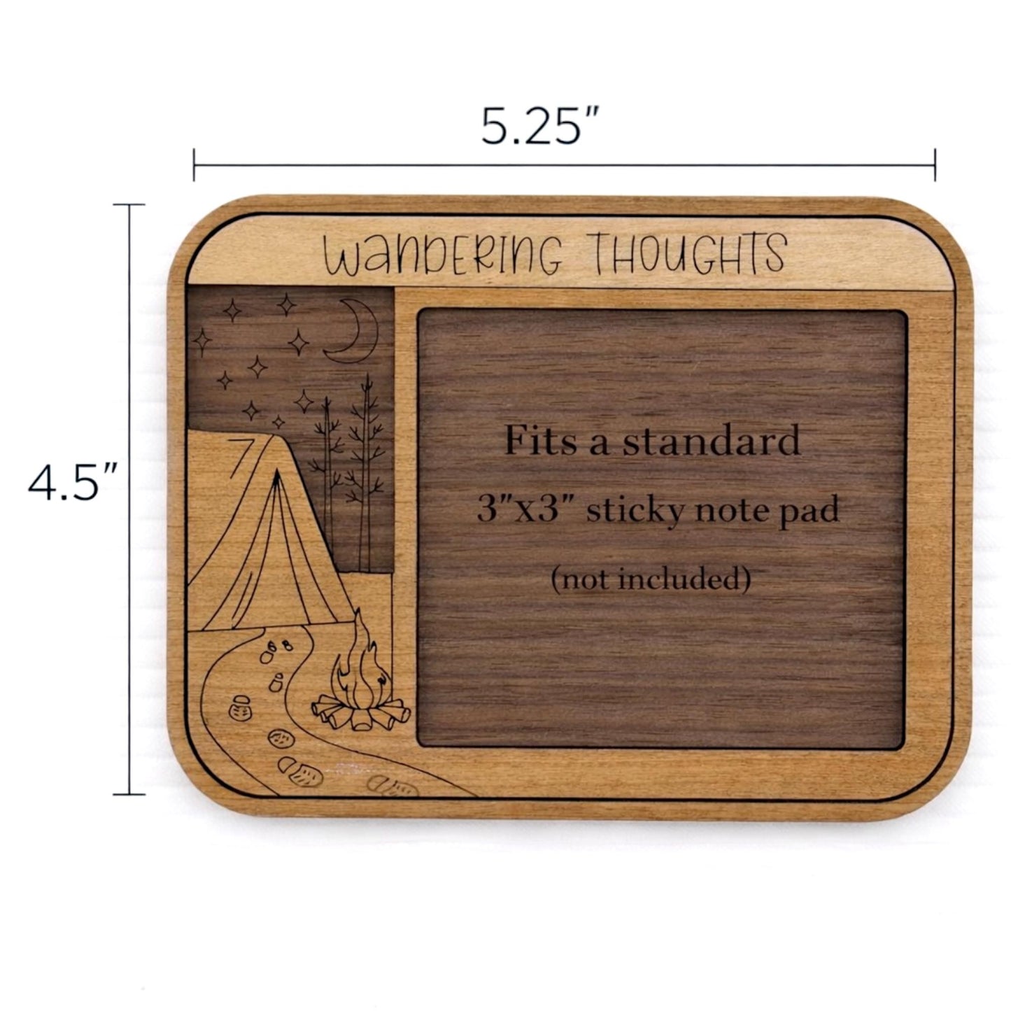 Wandering Thoughts - Camping Themed Sticky Note Pad Holder