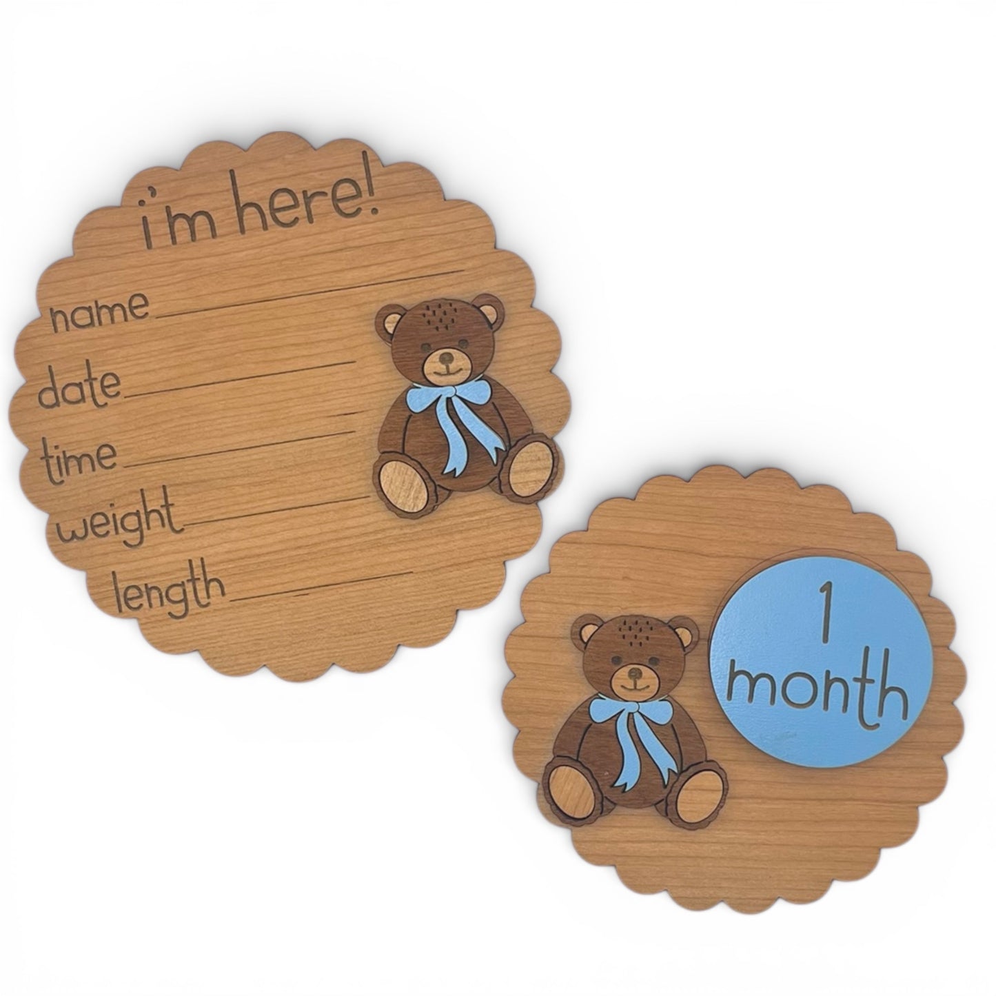 Teddy Bear Baby Month Milestone Markers