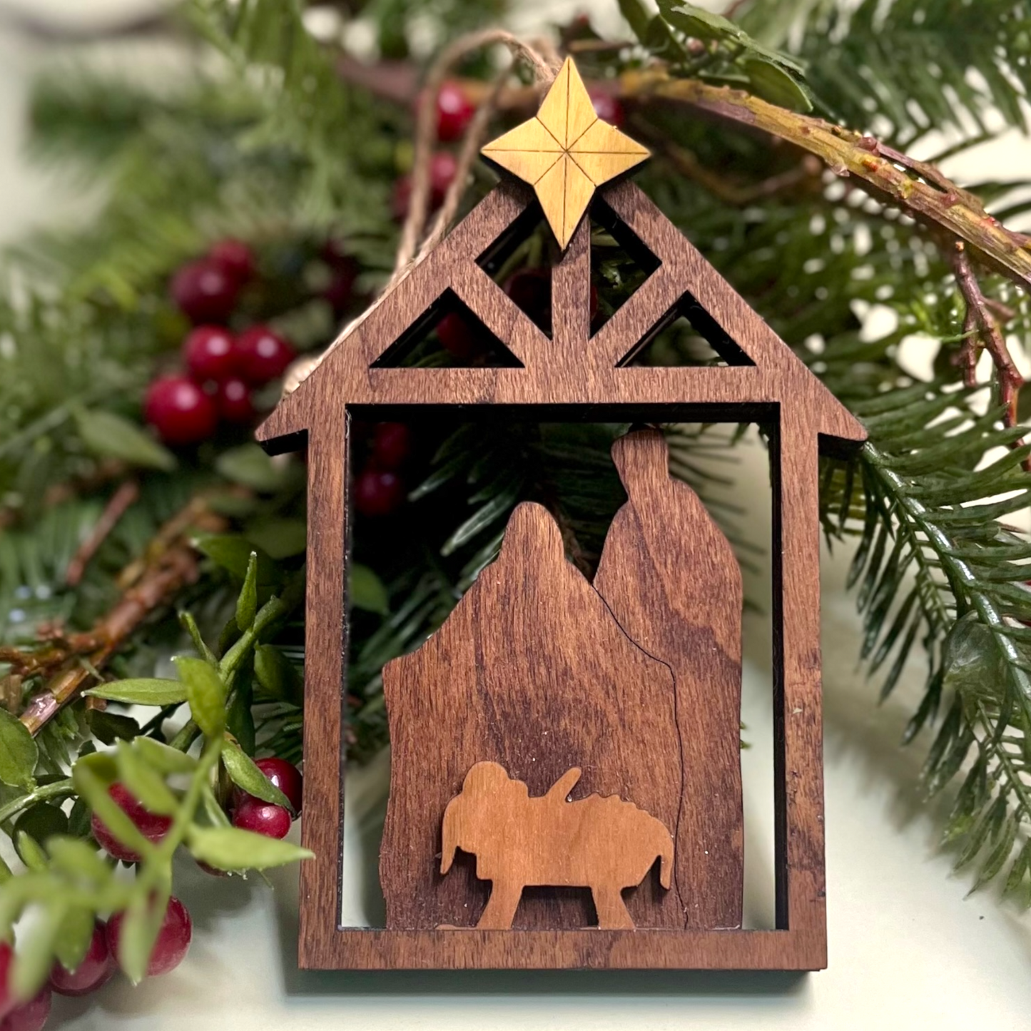 Minimalist Nativity Ornament