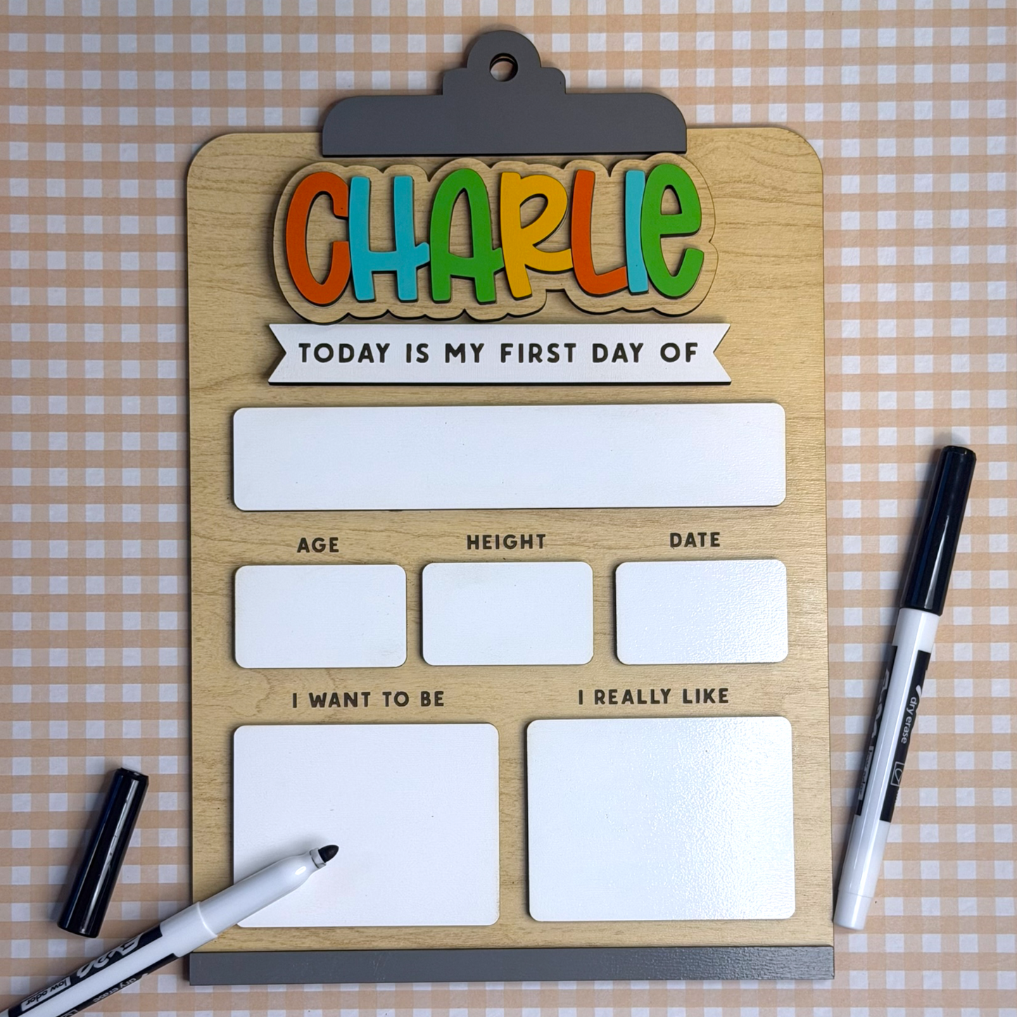 Clipboard Interchangeable Back To School Board