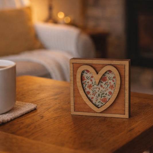 Neutral  Heart Shelf Sitter